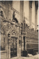 Albi - La Cathédrale : Stalle Archiépiscopal ; Une Porte Du Choeur, Statues D'Apôtres, En Haut Empereur Charlemagne - Albi