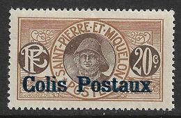 St Pierre Et Miquelon N°4**des Colis Postaux Variété Double Surcharge Cote 325€ - Unused Stamps