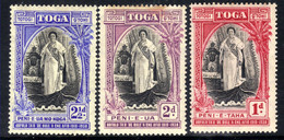 Toga Tonga 1938 KGV1 Set Silver Jubilee MM SG 71- 73 Toning On Top Of 2d ( L1021 ) - Tonga (...-1970)