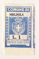 COMUNE DI MELDOLA - MARCA COMUNALE L. 1 - PERIODO LUOGOTENENZA - RR - Fiscaux