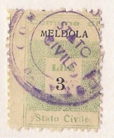 COMUNE DI MELDOLA - MARCA COMUNALE L. 3 - Revenue Stamps