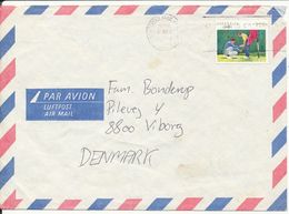 Australia Air Mail Cover Sent To Denmark 6-12-1990 ?? Single Franked - Usati