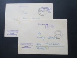 DDR Stempel Gebühr Bezahlt Senftenberg 1967 Drucksache VEB Wasserversorgung Und Abwasserbehandlung Cottbus / Senftenberg - Storia Postale