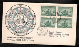 CANADA FDC Scott # 282 - Newfoundland Confederation - Canadian Philatelic Society Cachet - ....-1951
