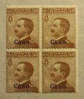 Quartina Caso 40 Cent. Vittorio Emanuele III Michetti - Aegean (Caso)