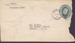 Canada Postal Stationery Ganzsache Entier 2c. GV. EDSON Alta 1921 NEWARK New Jersey United States - 1903-1954 Rois