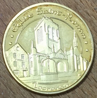 29 LOCRONAN ÉGLISE SAINT-RONAN BRETAGNE MÉDAILLE TOURISTIQUE SOUVENIRS EN COULEURS SANS DATE JETON MEDALS COINS TOKENS - Autres & Non Classés