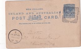 INOUVELLE-ZELANDE 1893     ENTIER POSTAL/GANZSACHE/POSTAL STATIONARY CARTE DE WELLINGTON - Cartas & Documentos