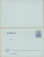 Deutsches Reich Postal Stationery Ganzsache Entier 1902, 2Pf. + 2Pf. Germania Mit Antwort Unused (2 Scans) - Cartes Postales