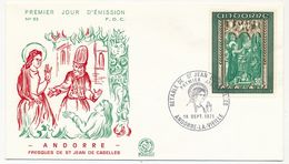 ANDORRE - 3 Enveloppes FDC =>  Retable De St Jean De Caselles - 1971 - FDC