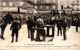 CPA Paris 10e - Gréve Des Cheminots Du Nord (88034) - Grèves