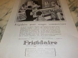 ANCIENNE PUBLICITE POUR USAGES COMMERCIAUX  FRIGIDAIRE  1927 - Andere Toestellen