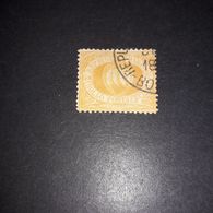 PL1908 REPUBBLICA DI SAN MARINO 1877 CIFRA O STEMMA C. 5 ARANCIO "XO" - Usados