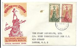 NEW ZEALAND > 2 Health Postage Stamps On Official Souvenir Cover Letter 1945 - Brieven En Documenten