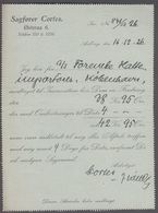 1926. DANMARK. 10 ØRE KORRESPONDANCEKORT Bølgelinier AALBORG16-12-26 + Reklame SAGFØR... () - JF364959 - Storia Postale