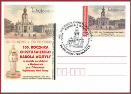 POLAND 2020. 100th Anniversary Of The Baptism Of Karol Wojtyła (Pope John Paul II), Church In Wadowice. Personalized - Covers & Documents