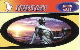 Germany Indigo 10 DM - 5.11 € Prepaid Card, Statue, Men - GSM, Cartes Prepayées & Recharges