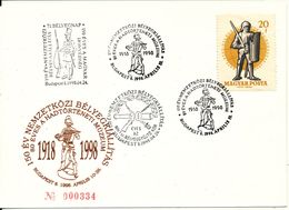 Hungary Cover With Special Postmark And Cachet Budapest 19-4-1998 - Covers & Documents