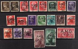 VENEZIA GIULIA 1945 1947 TRIESTE AMGVG AMG VG AMMINISTRAZIONE ANGLO AMERICANA SERIE COMPLETA COMPLETE SET USATA USED - Gebraucht