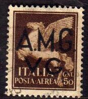 VENEZIA GIULIA 1945 - 1947 TRIESTE AMGVG AMG VG POSTA AEREA AIR MAIL CENT. 50c USATO USED OBLITERE' - Used