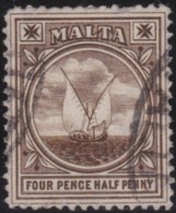 Malta  .    SG  .   57  .      O   .       Cancelled   .   /   .   Oblitéré - Malta (...-1964)