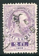 AUSTRIA 1874 Telegraph Engraved 2 Fl., Perforated 10½ Used.  Michel 17 - Télégraphe