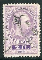 AUSTRIA 1874 Telegraph Engraved 2 Fl., Perforated 10½ Used.  Michel 17 - Telegraaf