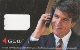 Germany, GSM Frame Without Chip, D2-Privat Mannesmann (Man Phoning), 2 Scans. - GSM, Cartes Prepayées & Recharges