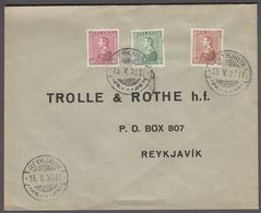 1937. Silver Jubilee Of Christian X. Set Of 3 On FDC REYKJAVIK 15. V. 37. Very Rare F... (Michel 187-189) - JF365077 - Lettres & Documents