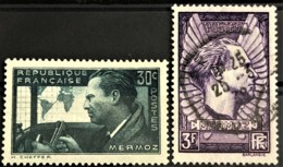 FRANCE 1937 - MLH/canceled - YT 337, 338 - Mermoz - Oblitérés