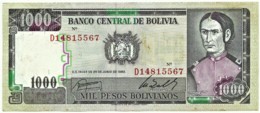 Bolivia - 1000 Pesos Bolivianos - D. 25.06.1982 - Pick 167 -  Serie D ( 8 Digits ) 1 000 - Bolivien