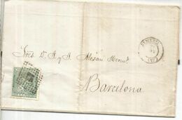 ALMERIA A BARCELONA 1873 CARTA DE LUTO - Covers & Documents