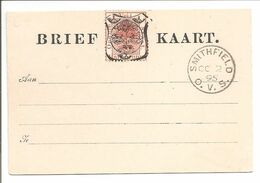 Oranje Vrijstaat. Briefkaart Half Penny Smithfield !895 - Oranje Vrijstaat (1868-1909)