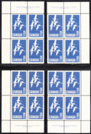 Canada 1963 MNH Sc #415 15c Canada Goose Plate #2 Set Of 4 Blocks - Num. Planches & Inscriptions Marge