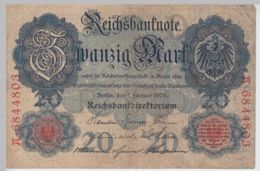 (D1184) Geldschein Reichsbanknote 20 Mark 1908 - Sonstige & Ohne Zuordnung