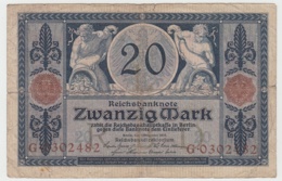 (D1105) Geldschein Reichsbanknote, 20 Mark 1918 - Autres & Non Classés