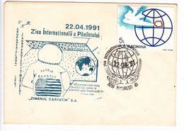 Romania , Roumanie  , 1991 , International Earth Day , DISCOVERY , Patrik Baudriu ,Special Cancell - Marcophilie