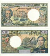 FRENCH PACIFIC TERRITORIES   Pretty 5'000 Francs   P3a  ( L.A. De Bougainville &  Admiral Febvrier-Despointes) - Territoires Français Du Pacifique (1992-...)