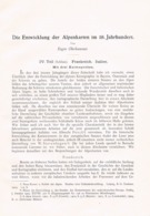 A102 686 Oberhummer Entwicklung Der Alpenkarten Artikel Von 1905 !! - Mappemondes