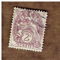 CRETE. (Y&T) 1902-03 - .n°2   * Bureaux Français  *  2c *  Obli - Used Stamps