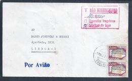 Carta Multada Stamp Fora Do Lugar. Domus Bragança.Sitio Da Igreja Velha. S. Roque. Funchal. - Covers & Documents