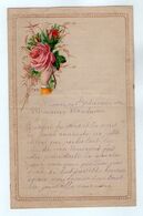 VP17.236 - 1894 - Lettre Illustrée Double Page Avec Découpi Fleurs - Mr Auguste BEAUDOUIN à CHAUMONT - Blumen