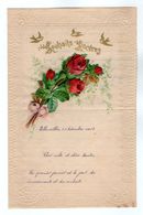 VP17.244 - 1912 - Lettre Illustrée Papier Gaufré Double Page Avec Découpi Fleurs & Oiseau - Mr Léon MILON à PELLOUAILLES - Fiori