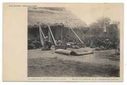 CPA TRES ANIMEE, HALTE DE PORTEURS ET DE HAMACAIRES BARIBAS, 3e TERRITOIRE MILITAIRE DU SOUDAN, COLONIES FRANCAISES - Soedan