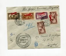 !!! SYRIE, 1ER VOL AEROPOSTAL DAMAS - BAGDAD, LETTRE RECO DE DAMAS DU 1/4/1930 - Cartas & Documentos