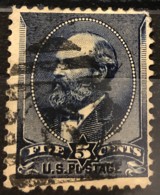 USA 1888 - Canceled - Sc# 216 - 5c - Gebraucht