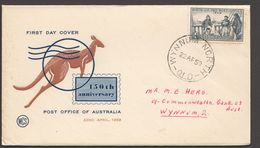 1959  Post Office 150th Ann.  WCS Cover - Wynnum QLD Cds - Premiers Jours (FDC)