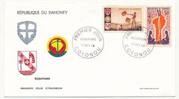 DAHOMEY => 2 Enveloppes FDC => SCOUTISME - Cotonou - 17 Octobre 1966 - Lettres & Documents