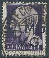 1945-47 TRIESTE AMG VG USATO IMPERIALE 1 LIRA - RA14-3 - Oblitérés