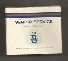 Paquet De Cigarettes,SENIOR SERVICE,fine Virginia,J.A. PATTREIOUEX (overseas) LTD. ENGLAND ,  2 Scans, Frais Fr 1.95 E - Autres & Non Classés